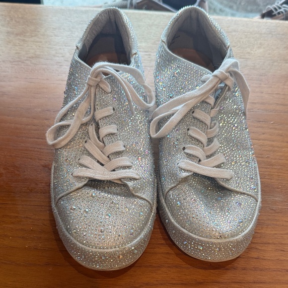 INC International Concepts Shoes - INC Lola Silver Rhinestone Sneakers